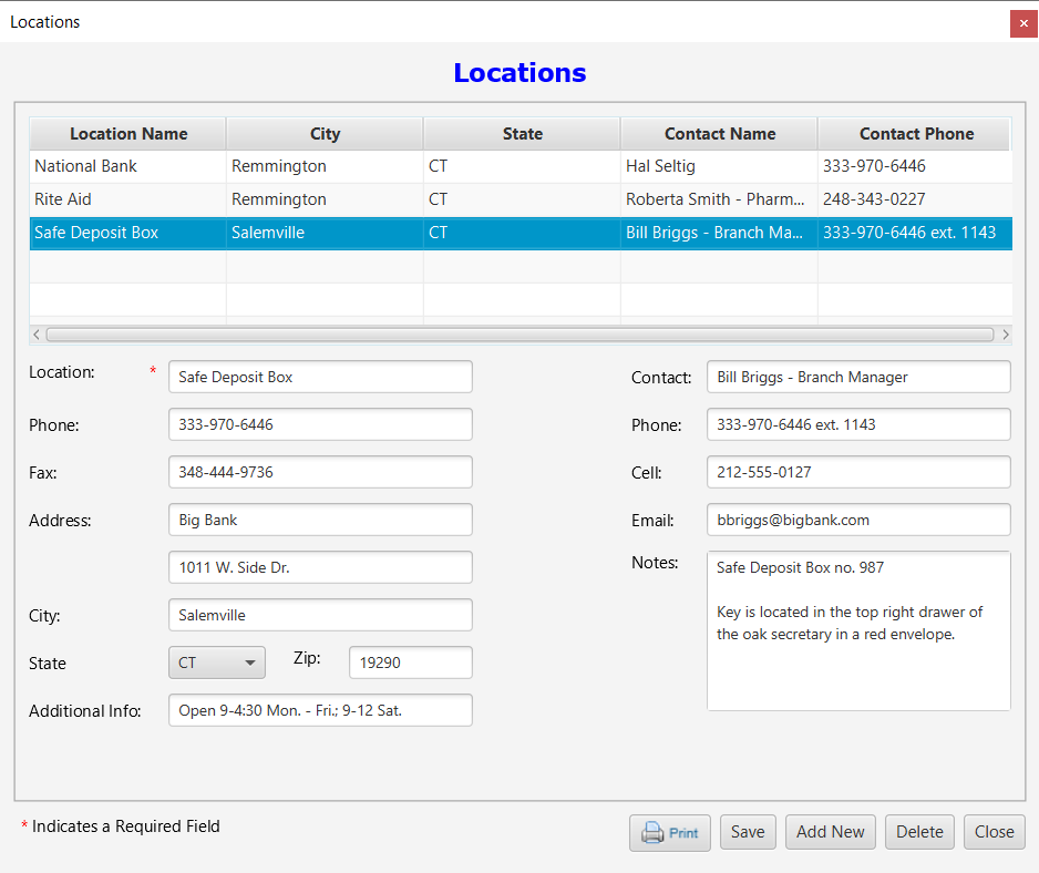 About Record Keeping – Document Location Template - Record Tree® Home Record Keeping Software